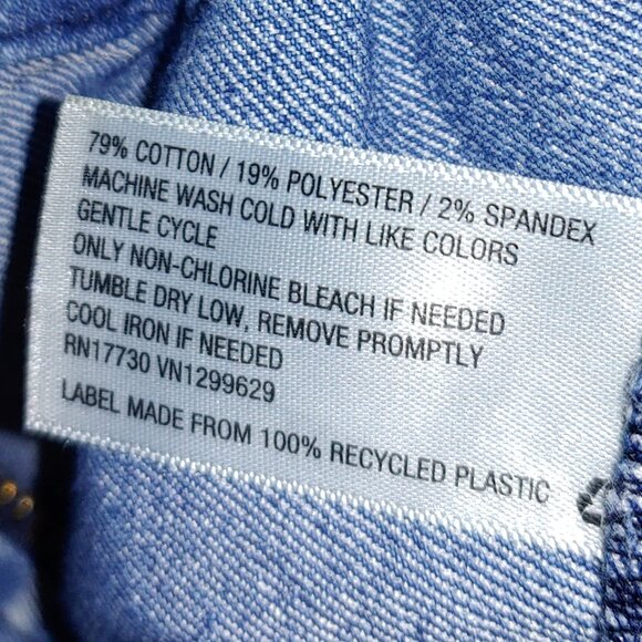 Wild Fable Stone Wash Collared Zip-front Denim Utility Jumpsuit Long Sleeve Sz L - Picture 8 of 10